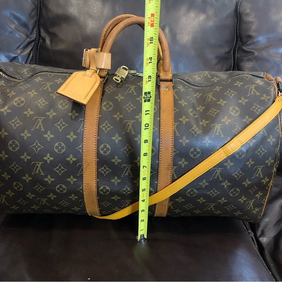 Vintage LOUIS VUITTON Monogram Bandolier Boston Weekend Duffle Tote Bag LV55 - Picture 15 of 17